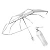 Defresit 1 Pc Clear Umbrellas for Wedding, 38.6'' Folding Transparent
