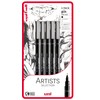 Uni-ball Artists selection 5 piece Uni-pin fineliner drawing pens, black