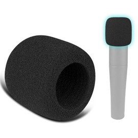 SOULWIT 6Pcs Microphones Pop Filter for Shure SM57 SM-57, SM57 Pro, Protective Mic Cover Windscreen Foam - Black