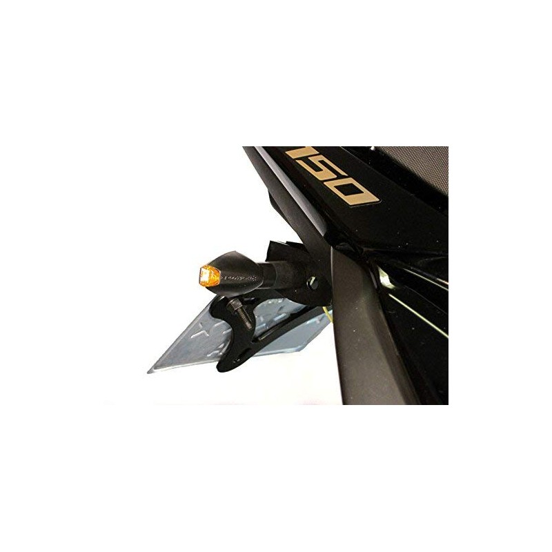 Motorbike LED Indicators - Black - Long Stem
