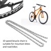 VGEBY Bicycle Chain 10 Compartments, 110 Links Reusable Bicycle Chain