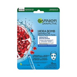 Garnier Skin Active Garnier skin active hidra bomb mascarilla facial en tela hidratante revitalizante con granada acido hialuronico de origen natural 