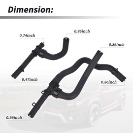 Getfarway Heater Hose Kit with TEE Compatible with 2008-2020 Dodge Journey 2.4VVT,Replace 5058437AD, 5058437AI, 5058437AK