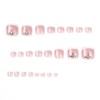 Clataly 24 Pieces Square Crystal Flowers Fake Nails Polished Toe
