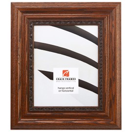 Craig Frames 81373100 24 by 36-Inch Picture Frame, Solid Wood, Ornate Detail, 2.75-Inch Wide, Oak Brown