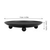 4pcs Iron Plate Candle Holder Retro Modern Round Black Matte