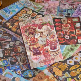 800PCS Japanese Stickers for Scrapbooking, Aesthetic Kawaii Sticker Book for Junk Journals, Cute Stickers for Photocards Planner Card Making Stationary, Glitter Travel Journaling Sticker for Women