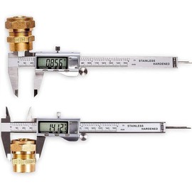 Digital Caliper, 0-150mm / 0-6" Metric Inch Conversion Depth Gauge Measuring Tools, Stainless Steel Vernier Caliper with Extra-Large LCD Display Screen (Silver Digital Caliper)