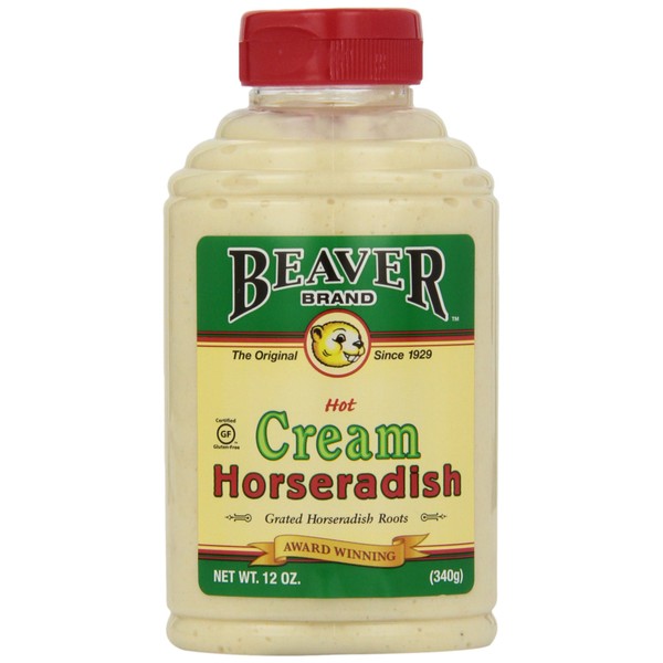 Beaver Brand Cream Style Horseradish, 12-Ounce Squeezable Bottles (Pack of 6)