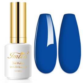 Imtiti Gel Nail Polish, 0.5 Fl Oz Royal Blue Color Gel Polish Soak Off LED U V Nail Gel Polish Nail Polish DIY Nail Art Starter Manicure Salon Gel Nail Kit for Women Girls