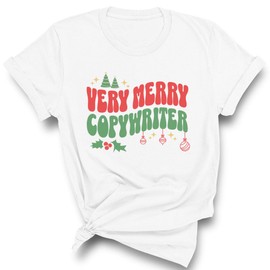 TeesAndTankYou Very Merry Copywriter Shirt Unisex Medium White