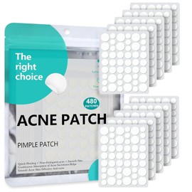 Parches Para Acné 480 Piezas, Invisibles Hidrocoloides Hypoalergénicos con Aceite de Té y Ácido Salicílico, Tratamiento Nocturno del Acné para Piel Sensible y Cuidado Facial