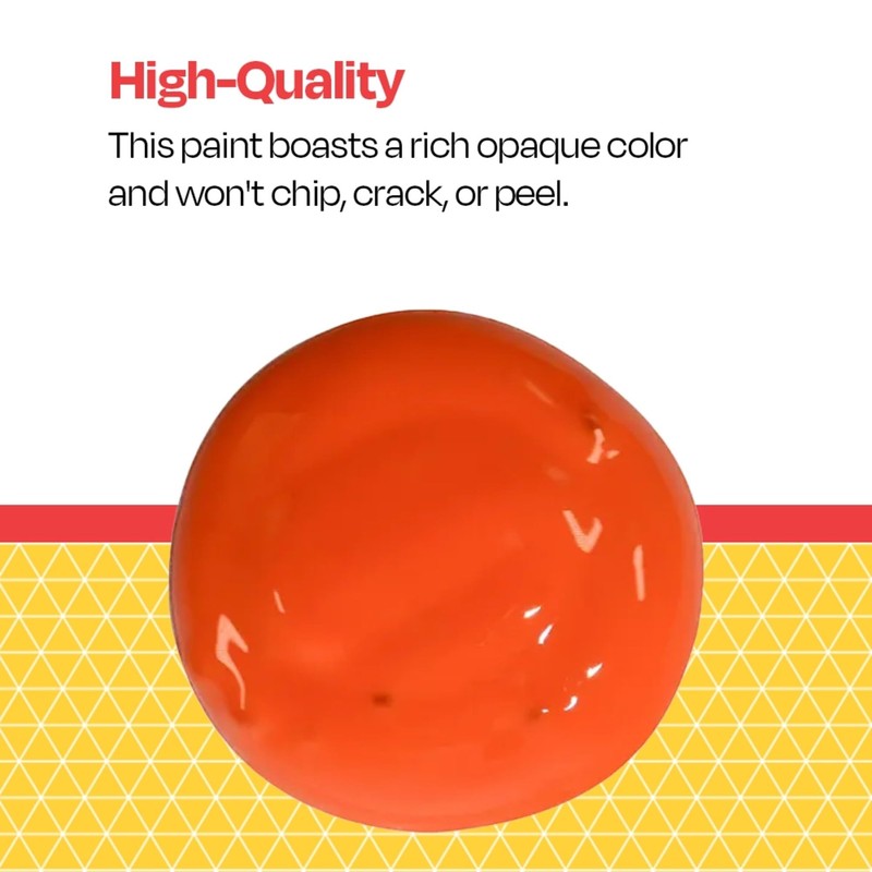 School Smart Washable Tempera Paint, Orange, 1 Quart Bottle