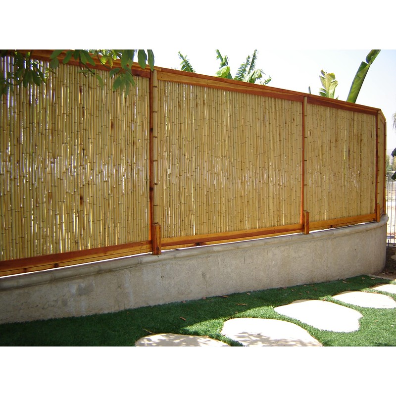 Backyard X-Scapes Natural Bamboo Fencing Decorative Rolled Fence Panel 0.75
