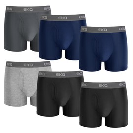 EKQ Boxer Hombre Bambu 6 Piezas Ropa Interior Hombre Calzones Boxer Brief Elásticos Transpirables Calzoncillos con Deportive
