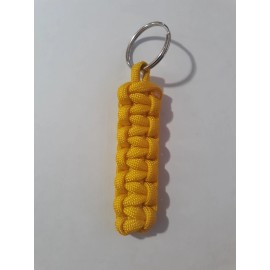 Paracord keychain, cobra weave - YELLOW (made in Montana with paracord)