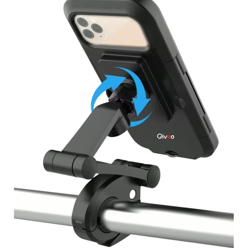 Qivee Fahrrad Motorrad Handy Halterung Halter Smartphone Wasserdicht bis 7,6