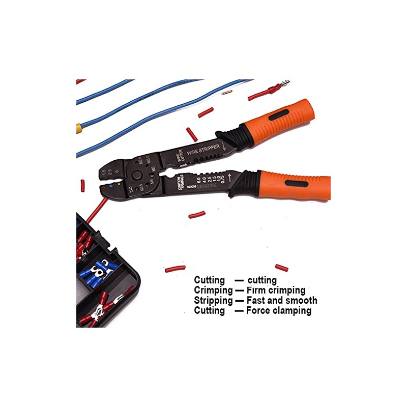 HARDEN 660666, 66Pcs Multi Functional Wire Stripper Set, Cutter, Crimper