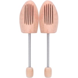 2 Soportes de Madera para Zapatos, Antideformación, Antiarrugas, con Columna de Resorte para Hombres y Mujeres, Previene la Humedad, Mejora la Forma del Zapato (43 44)