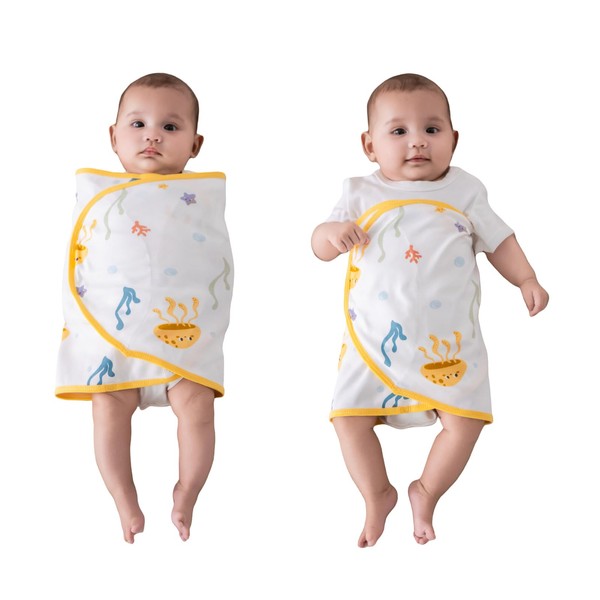 Nenolix 2-Pack Baby Swaddle Blankets - Soft 100% Cotton Newborn