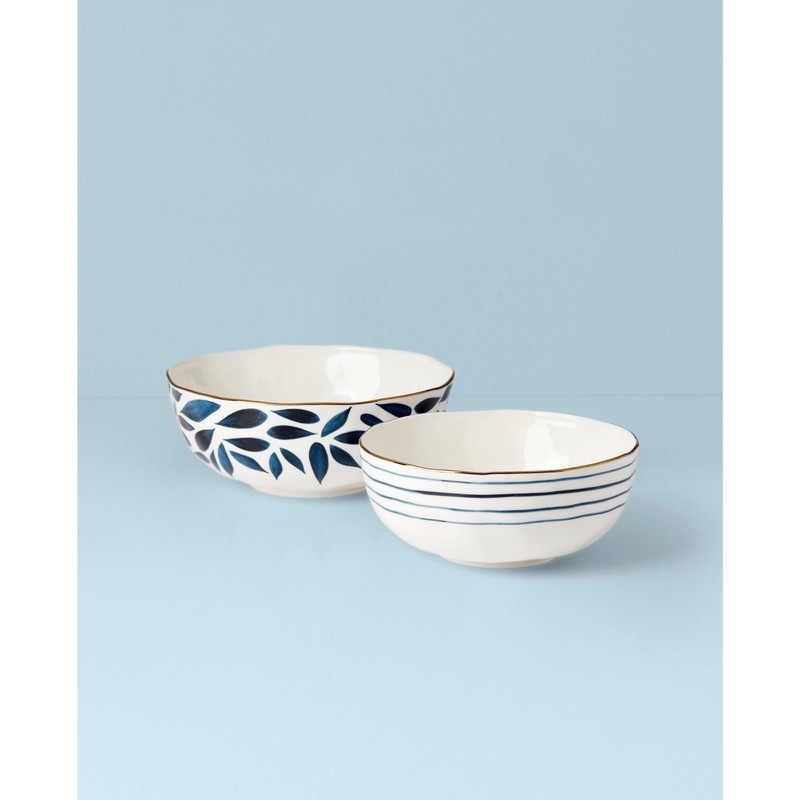 Lenox Blue Bay 2-Piece Nesting Bowl Set, 5.51