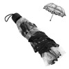 Beavorty Transparent Umbrella, Foldable & Portable 3-Fold Manual Clear Rain