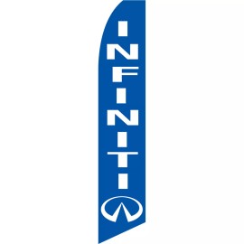 NeoPlex Infiniti Blue  2 1/2 ft X 11 1/2 ft Swooper Flag (Hardware Sold Separately)