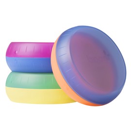 Boon Nursh Storage Buns for Baby Feeding Essentials - Baby Bottle Organizer and Storage - Holds Boon Nursh Bottle Pouches, Nipples, and Pacifiers - Baby Bottle-Feeding Supplies - Color Block - 3 Count