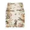 Bunny Easter Table Runner Decorations,Linen Cute Bunny Runner for Table,72x13in