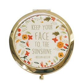 Mary Square Keep Your Face To The Sunshine Compact, 2.5 x 2.5 x 0.2 inches, Multicolor