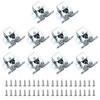10Pcs Double Roller Door Catch with Screws, Zinc Plated Roller
