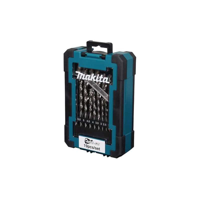 Makita HSS-GS 19 Piece Metal Drill Bit Set 2.5-7mm with