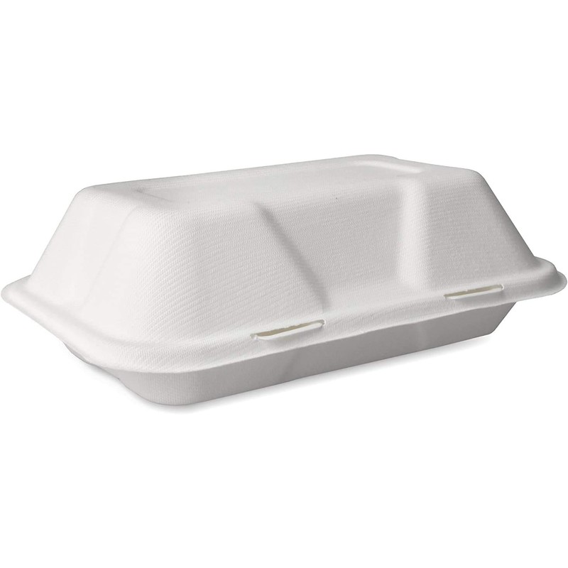 50pcs Strong Clamshell Takeaway Burger Boxes, 7" X 5" -