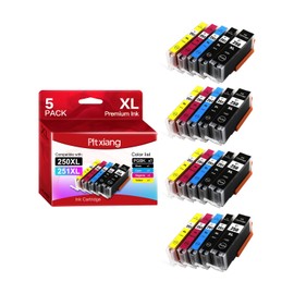 Compatible with Canon PGI-250XL CLI-251XL Ink cartridges, High Yield 20-Pack for PIXMA MX922 MX722 MG5420 MG5520 MG5620 MG6320 MG6420 MG6620 MG7120 MG7520 IP7220 IP8720 IX6820 Printers