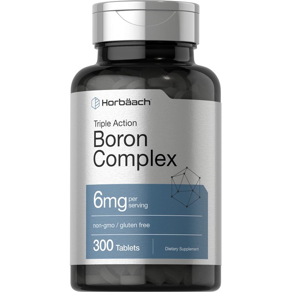 Horbäach Triple Boron Complex 6 mg Supplement | 300 Tablets