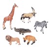 6Pcs Animals Toys Set Simulation Vivid Wild Jungle Zoo Plastic