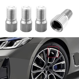 QZTYTY 4PCS Valve Caps Stem Extension 19mm, Car Tire Valve Extender, Tire Valve Extenders Brass Tire Stem Extension, Universal Car Valve Stem Extension Adapter Car Accessories for Car Truck Motorcycle
