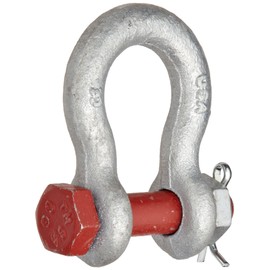 Crosby 1019471 G-2130 Bolt Anchor Shackle | 7/16-Inch Nominal Size | 1-1/2 Ton Working Load Limit | Carbon Steel Body with Alloy Pin | Hot Dipped Galvanized