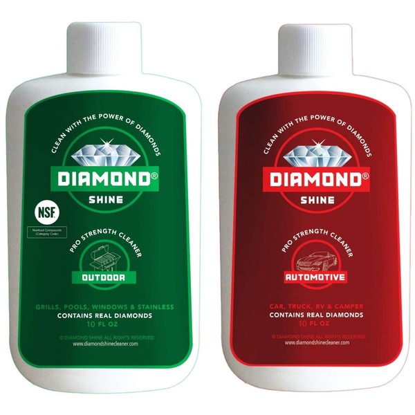 Diamond Shine Professional Combo Pack Automotive & Outdoor Cleaners Hard Water Remover Grills Chrome Brass Rims Rust Remover
