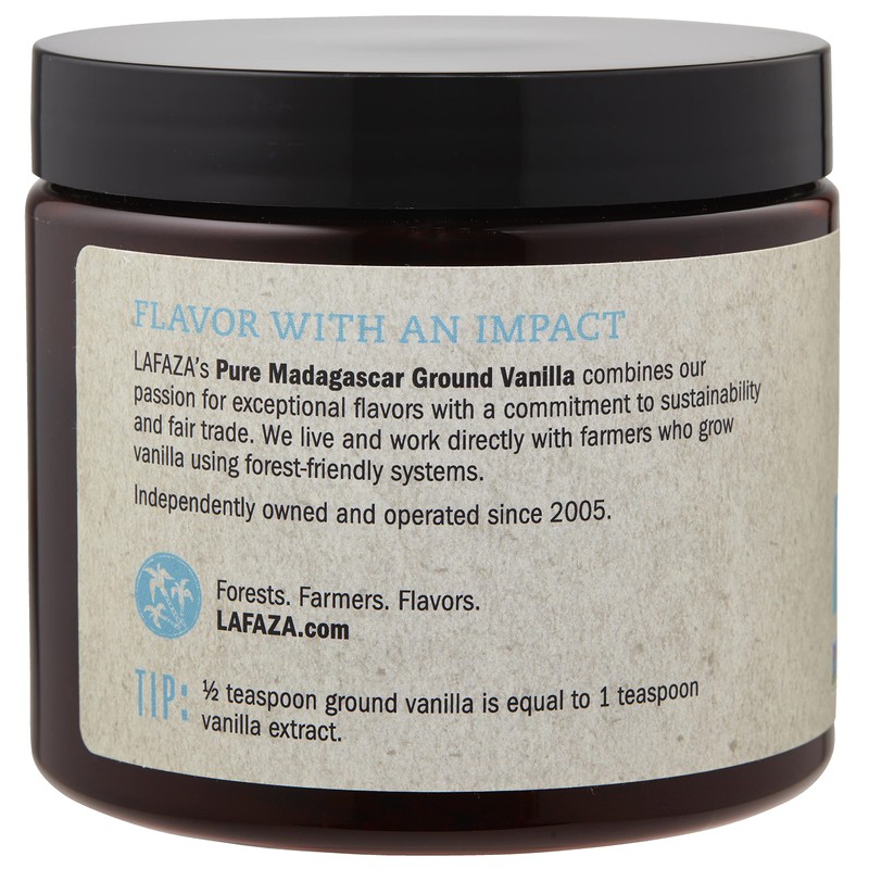Lafaza All Natural Madagascar Bourbon Pure Ground Vanilla Bean Powder,