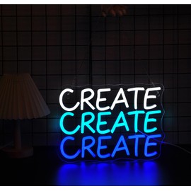 Qetibwk Create Neon Sign for Wall Decor Led Neon Signs Light Up Sign Room Decor Neon Lights Sign USB Powered