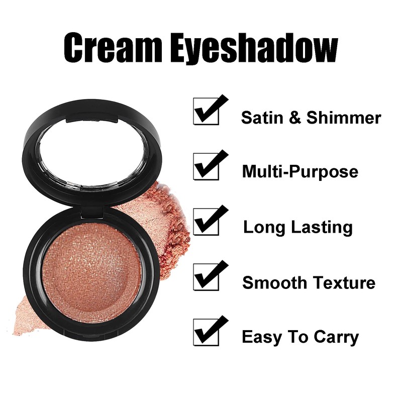 Shimmer Eyeshadow Single,Pressed Fine Powder Eyeshadow,High Pigment Gold Brown eye