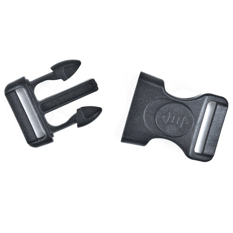 Paracord Planet Locking Black Contoured Curved Side Release Buckle with