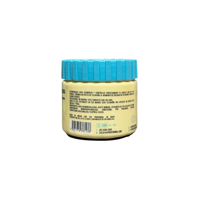 4x4 Cera Telaraña para Barberos, Estilizado de Cabello, 100g
