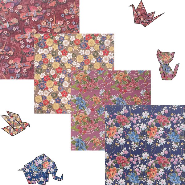 Origami Paper Folding Paper - 50 Sheets Different Pattern Paper Japanese Paper 15 x 15 cm Double-Sided Origami for DIY Arts and Craft Projects for Children and Adults