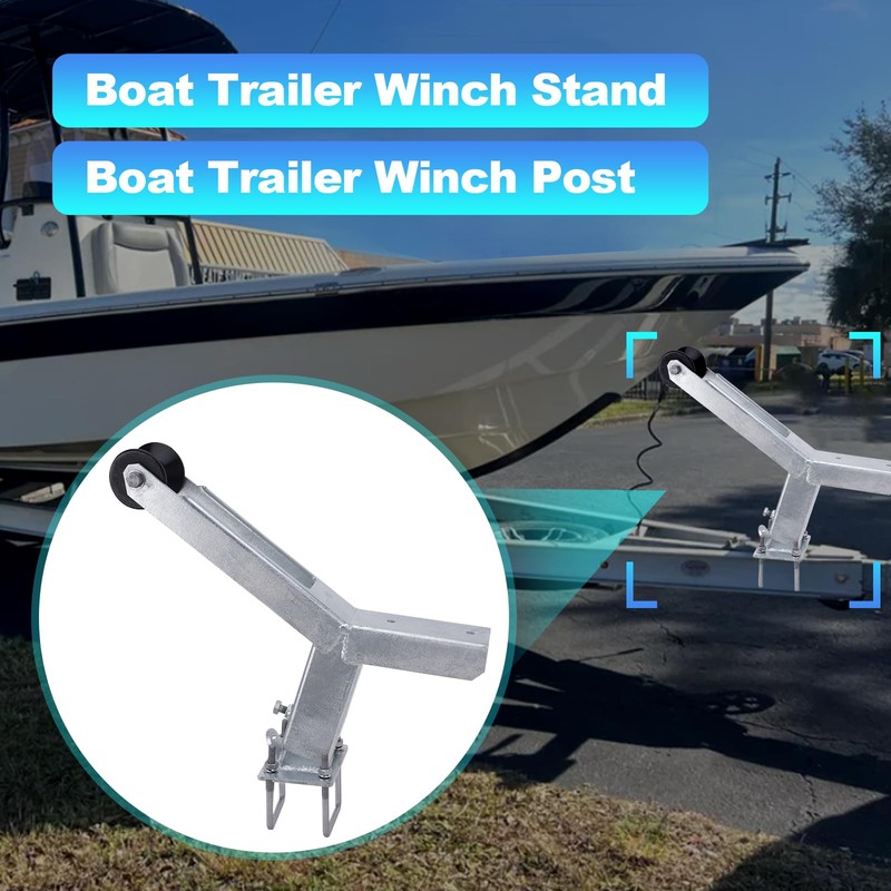 Boat Trailer Winch Stand with Roller Compatible with 3" W