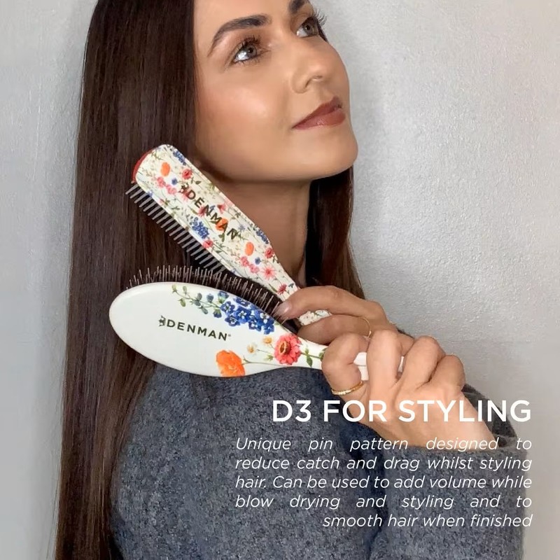 Denman D3 7 Row Styler Floral Fantasies Brush