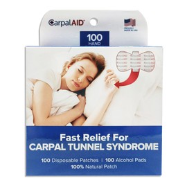 Carpal AID Clear Plastic Adhesive Hand-Based Carpal Tunnel Support for Either Hand CA-100PK UNI, 100 Ct