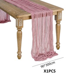 1 Wedding Table Runner, Table Decoration Cloth, Long Pleated Cloth Table Runner, European Twist Tablecloth, 90*300cm Tablecloth, Suitable For Parties And Weddings (bean Paste Red)