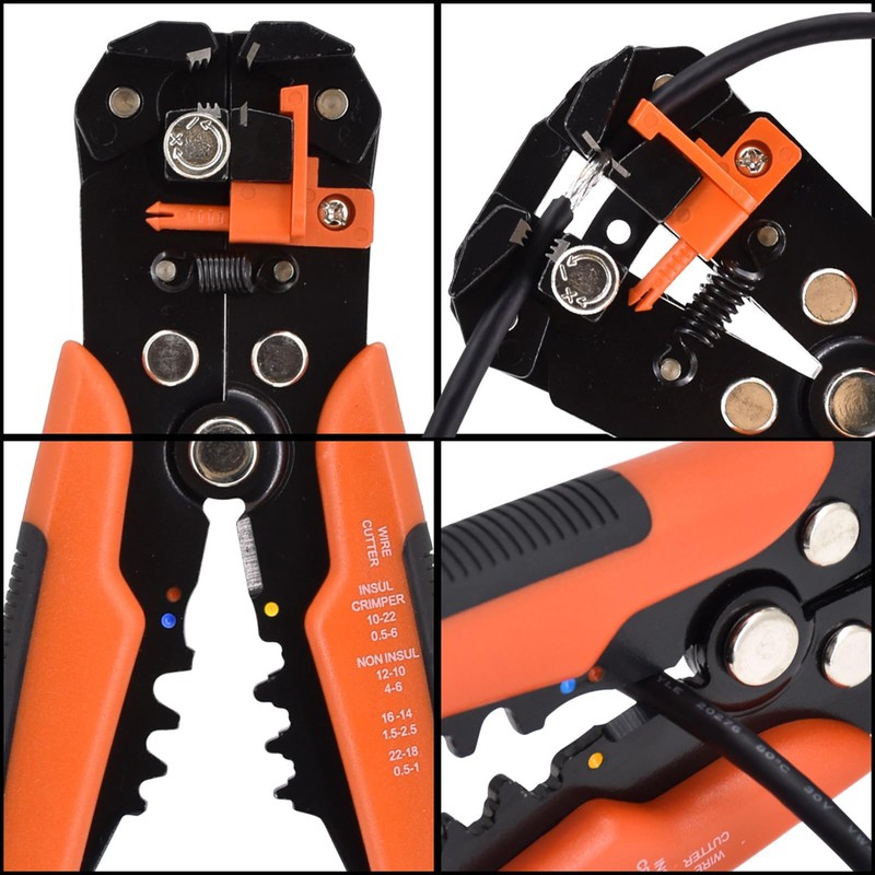 HuLuHouse Pinza Pelacables AutomáTica, 8 Pulgadas 1547 USO Rudo Herramienta